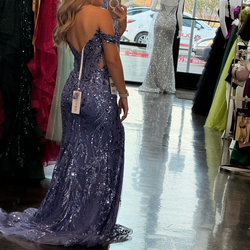 Sequin Off-Shoulder Prom Gown – Formal Dress